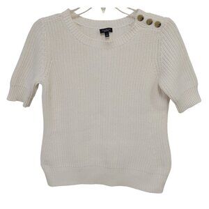 Talbots cable knit chunky half sleeve sweater size small